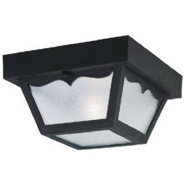 60-Watt Single-Bulb Black Porch Light