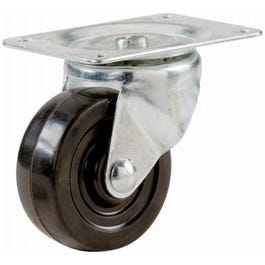 Rubber Swivel Plate Caster, 2-1/2-In.