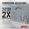 Delta Faucet WINDEMERE® Two Handle Centerset Bathroom Faucet in Chrome