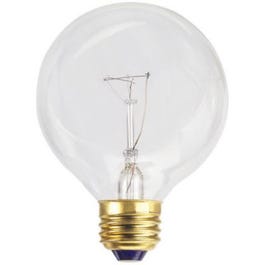 Vanity Globe Light Bulb, Clear, 25-Watts