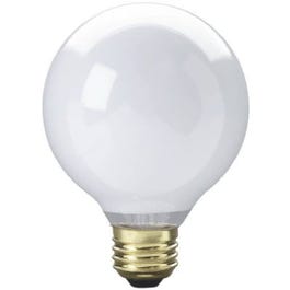 Vanity Globe Light Bulb, White, 25-Watts