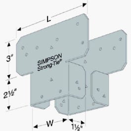 Twin Post Cap Z-Max, Galvanized Steel, 4 x 4-In.