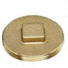 Raised Head Plug, Brass, 3.5-In.