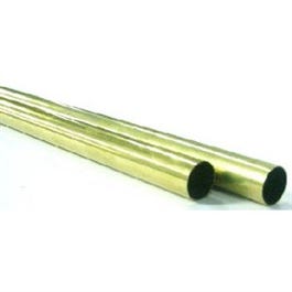 Round Brass Tube, .029 x 1/2 x 36-In.
