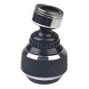 Spray Faucet Aerator, Dual Thread, Double Swivel, Chrome & Black
