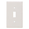 Steel Wall Plate, 1-Gang, 1-Toggle Opening, White