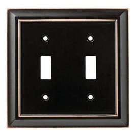 Toggle Wall Plate, 2-Gang, Architectural, Bronze & Copper Zinc