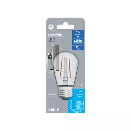 GE Specialty S14 LED Light Bulb Appliance Bulb 11 Watt Replacement E26 Medium Base