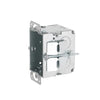 Hubbell 3 in. x 2 in. Switch Box, Gangable, 2-1/2 in. Deep, Eight 1/2 in. KO's, Tigergrip, Old work, Plaster Ears