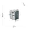 Hubbell 3 in. x 2 in. Switch Box, Gangable, 2-1/2 in. Deep, Eight 1/2 in. KO's, Tigergrip, Old work, Plaster Ears
