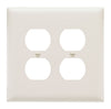 Legrand Pass & Seymour TradeMaster® Jumbo 2-Gang Nylon Wall Plate, 2 Duplex Receptacle Openings, Light Almond