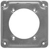 Outlet Box Cover, Flat Corner Square, 1/2-In. Rise, 4-In.