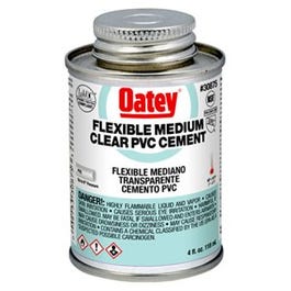 PVC Pipe Cement, Clear, 4-oz.