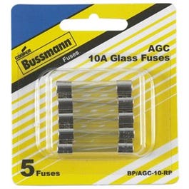 Automotive Fuses, Glass Tube, 0.25 x 1.25-In., 10-Amp, 5-Pk.