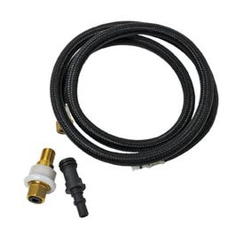 Faucet Side Spray Hose, Universal, Braided Nylon, 48-In.