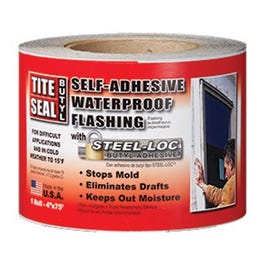 Flashing, Self-Adhesive, Waterproof, White Butyl, 4-In. x 75-Ft.