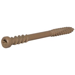 Deck Plus Deck Screws, Tan Ceramic, 3-In. x 10, 1-Lb.