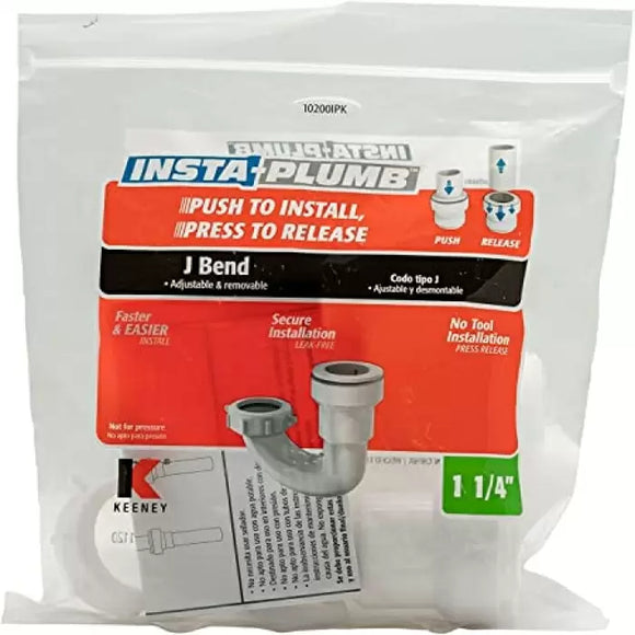 Keeney Insta Plumb 1-1/4 in. D Plastic P-Trap