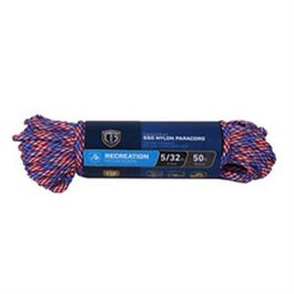 Paracord 550 Nylon Rope, Patriot, 5/32-In. x 50-Ft.