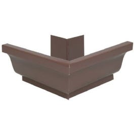 Gutter Outside Mitre, Brown Aluminum, 5-In.