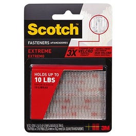 Extreme Fasteners Recloseable  Strip, Clear,  1 x 3-In., 2-Pr.