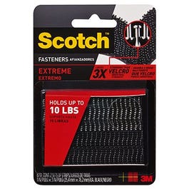 Extreme Fasteners Recloseable  Strip, Black,  1 x 3-In., 2-Pr.