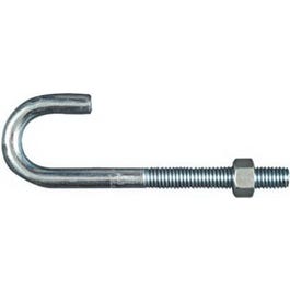 J Bolt, Zinc, 1/2 x 6-In.