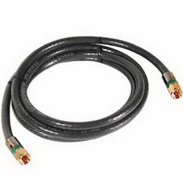 6-Ft. 18 AWG Black Quad Shielded RG6 Coaxial Cable