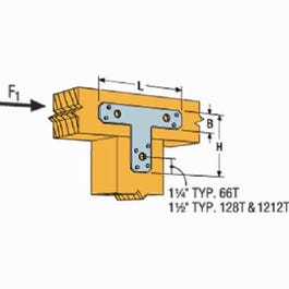 T Strap Tie Connector, 6 x 6-In.