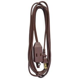 Extension Cord,  16/2 SPT-2 Brown Polarized Cube Tap, 9-Ft.
