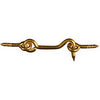 Hook & Eye, Solid Brass, 2-In.