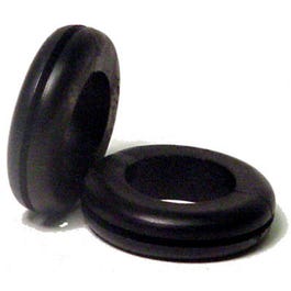 Flexible Vinyl Grommets, Black, .75-In., 3-Ct.
