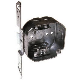 Octagon Box, TS Bracket, BX Clamps, 4 x 1.5-In.