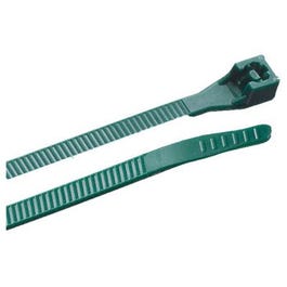 Cable Ties, Green, 8-In., 100-Pk.