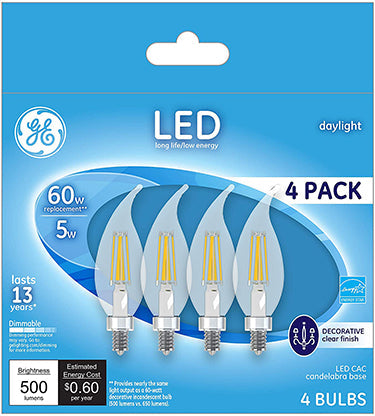 5W CANDELABRA CAC DAYLIGHT LED 4PK