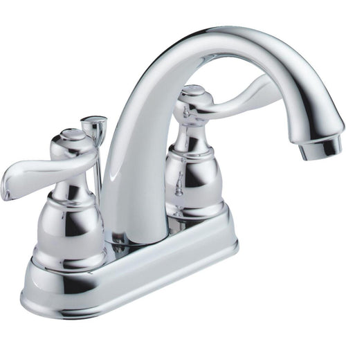 Delta Windmere Chrome 2-Handle Lever 4 In. Centerset Bathroom Faucet with Pop-Up