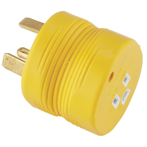 Camco Power Grip 30A Male to 15A Female RV Plug Adapter