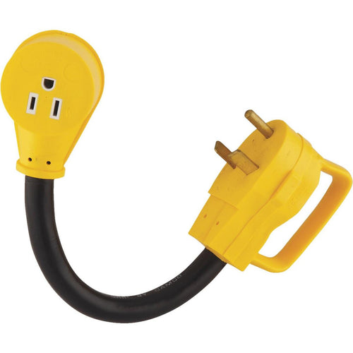Camco PowerGrip 30A/15A Dogbone RV Power Cord Adapter