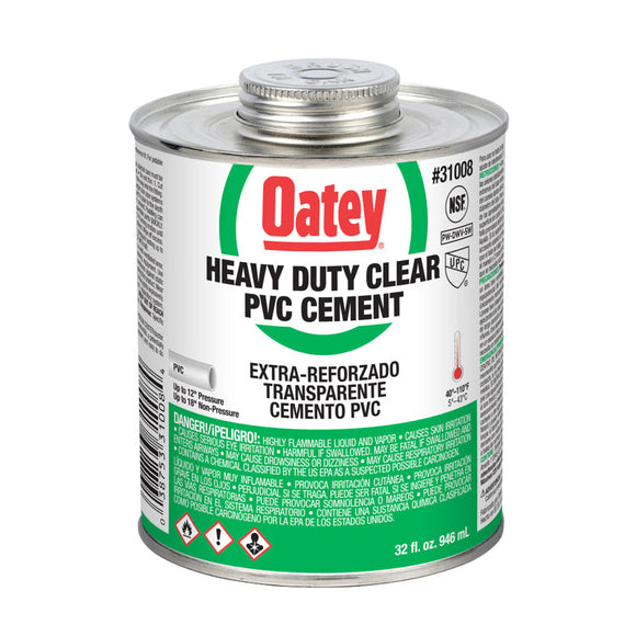 Oatey® PVC Heavy Duty Medium Set Clear Cement